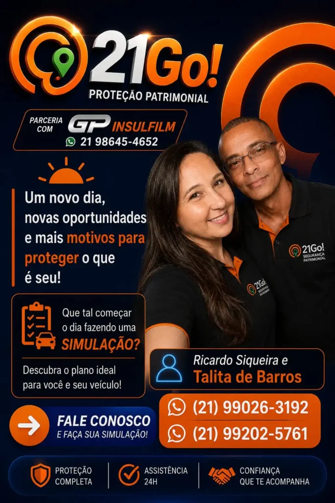Proteção veicular 21Go em parceria com GP Insulfilm & Acessórios